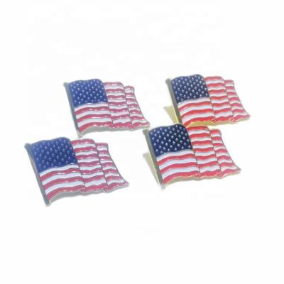 China Wholesale Europe Country Decorative National Metal USA Flag Lapel American Cross Pin for sale