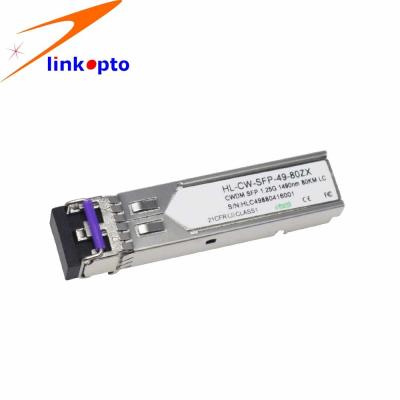 China 1.25G CWDM 1270 - transceptor ótico 80km LC frente e verso de SFP do módulo de SFP dos ethernet 1610nm para Cisco à venda