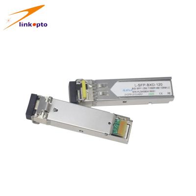 China Alcance Gigabit Ethernet Cisco Bidi LC do Sfp 120KM, transceptor ótico bidirecional do WDM SFP à venda