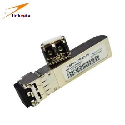 China Lichtgewicht de Modulezr 1550nm 80km SM Duplexlc van 10G SFP+ Compatibel met Cisco Te koop