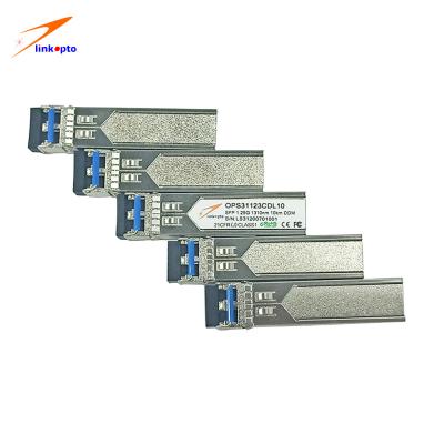 China 1.25G 1310nm 10KM SFP Optic Transceiver Module DDM Ethernet SFP Module for sale