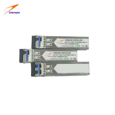 China Módulo 1000Base-BX do transceptor da fibra de Tx1310nm 20KM DDM SFP à venda