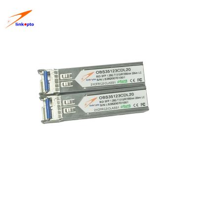 Chine Sc recto de module de ROHS 20km 1.25G BIDI SFP Gigabit Ethernet à vendre