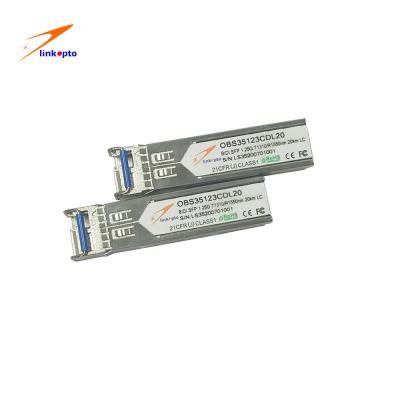 Chine modules de 1.25G T1310/R1550 20KM BIDI SFP avec DDM à vendre