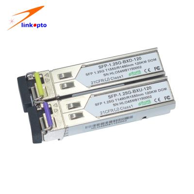 Chine mode unitaire de module de SFP d'Ethernet d'émetteur-récepteur de 1.25G 120KM Bidi SFP à vendre