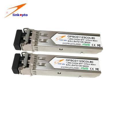 China manutenção programada LC frente e verso do módulo de SFP dos ethernet de 1.25Gbase CWDM 80KM DDM à venda