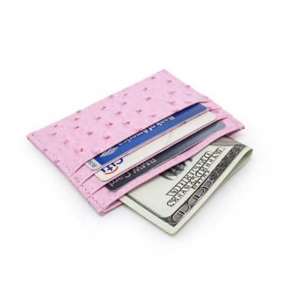 China Fashion OEM Ostrich/Snake/Crocodile Pattern Print Credit Card Holder Leather Wallet For Christmas Gift for sale