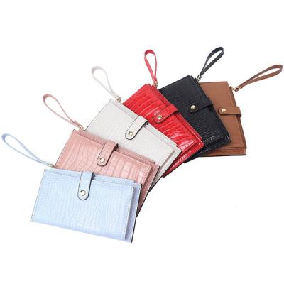 China Fashion New Design PU Crocodile Pattern Leather Women Grab Bag Fashion Phone Wallet Purse for sale