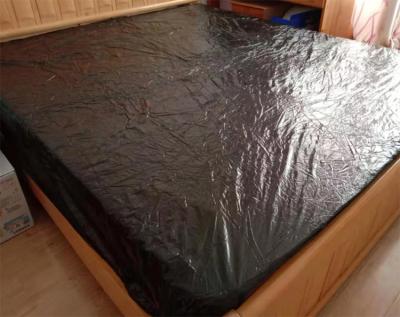 China King Queen Sheet Waterproof Black Fitted Bedspread PVC Hypoallergenic Waterproof Mattress Protector for sale