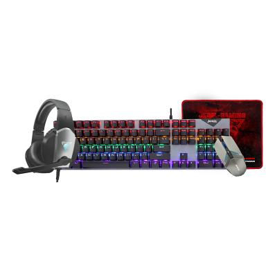 China Numpad [GoodGame] JEDEL 4-in-1 Gaming Keyboard and Mouse Combo Wired Keyboard with RGB Backlight Waterproof Mouse Earphone Gaming for sale