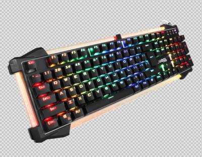 China JEDEL Plug and Play Gaming Mechanical Keyboard 87key RU/US Shape USB Keyboard Mix Backlit RGB LED Cable Anti-Ghosting for Gamer PC Laptop for sale