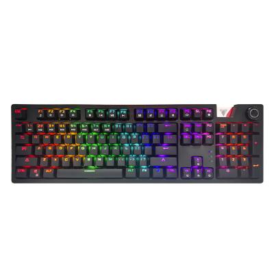 China Jedel Wireless Mechanical Keyboard RGB LED Rainbow Backlit Mechanical Gaming Keyboards with 104 Keys Brown Switche, Tactile and Low Noise for sale