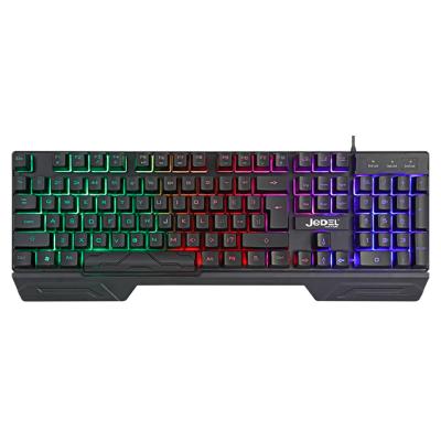 China Plug-and-Play Function Adjustable Anti-Ghosting Anti-Ghosting Jedel Gaming Keyboard Backlight Metal Laser Metal Laser Straight Keyboard for sale