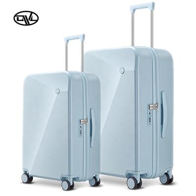 China Custom PC Logo Brand Quality Luggage Sets 2 Piece Lightweight PC Material TSA Lock Airport Luggage for sale