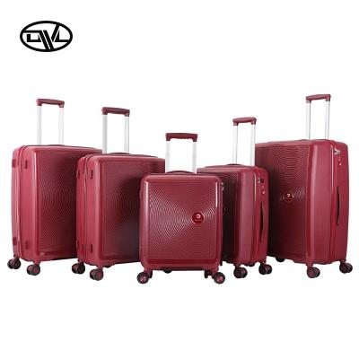 China New Arrived 22inch Polypropylene Bottom Travel Trolley Luggage Set Suitcase Expandable Travel Carry Bag With TSA Lock for sale