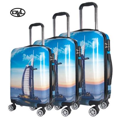 China Custom PC OEM Suitcases ABS Hard Shell Luggage Trolley Filter End Caps 20'/24' 28' Inch Carry-on for sale