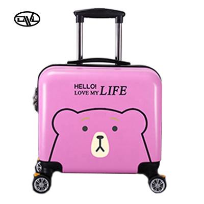 China PC 2022 Hot Selling Cheap ABS Kids Travel Luggage Bag Trolley 18 Inch Cartoon Character Child Luggage for sale