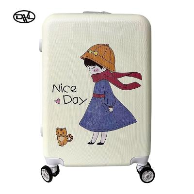 China ABS Custom Designer Brand Cute 22 Inch Rolling Trolley Kids Travel Luggage ABS PC Carry On Suitcase for sale