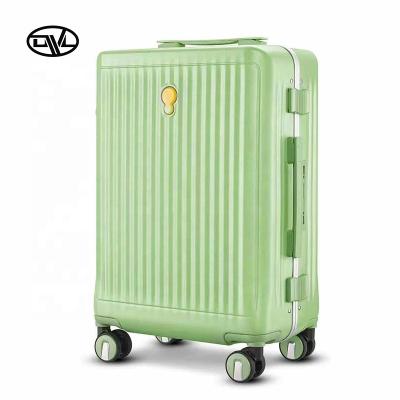 China Durable Telescopic PC Handle Aluminum Wheel 100% Silent PC Carry On Spinner Girls Travel Luggage 20