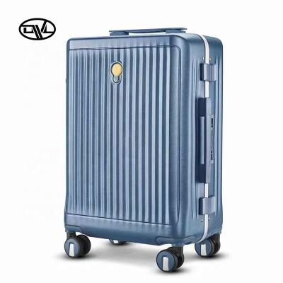 China PC Dongguan Factory Metal Frame Aluminum Suitcase 20/24inch Sets Luggage Travel Carry-on Luggage for sale