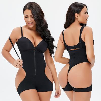 China Antibacterial Plus Size Underbust Bodysuit Zipper Shapewear Slimming Corset Shapewear ShaperShapewear For Women for sale