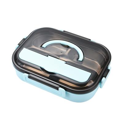 China Large Leakproof Metal Stainless Steel Lunch Box 5 Compartment Bento Lunch Box Microwavable Camping School For Kids for sale