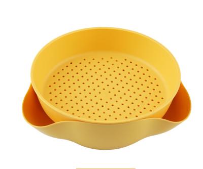 China Sustainable Vegetable Storage Basket Fruit Strainer Plastic Drain Basket Bowl for sale