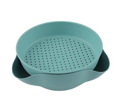 China Sustainable Vegetable Storage Basket Fruit Strainer Plastic Drain Basket Bowl for sale