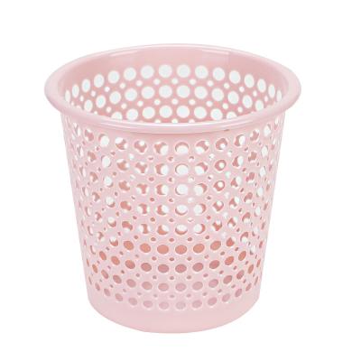 China Viable plastic wastebasket wastbin kitchen trash bedroom hollow waste basket for sale