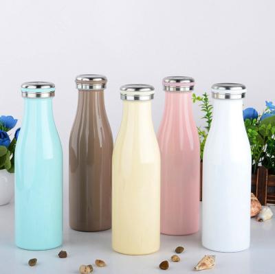 China New Stainless Steel Business Double Wall Design Stainless Steel Water Bottle Milk Bottles Promotional Travel Mug for sale