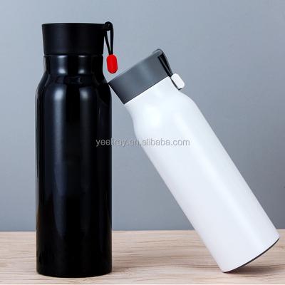 China Sustainable Logo Vacuum Flask Double Wall Stainless Steel Custom Water Bottle With Rope for sale