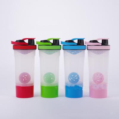 China New Design 700ml Sustainable Plastic Water Sports Drinking Water Bottle For Gym With Shaker Ball for sale