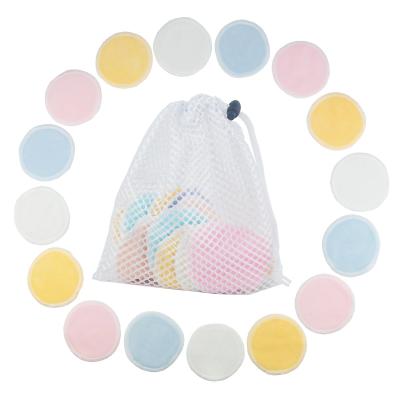 China 8pcs Reusable Reusable Bamboo Fiber Makeup Pads Cotton Microfiber Remover Washable Cleansing Pad With Cotton Laundry Bag for sale