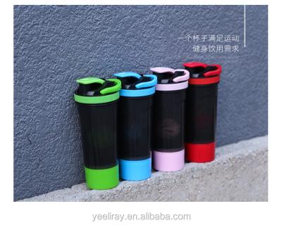 China Sustainable ready to ship bpa free plastic water bottle protein shaker for sale