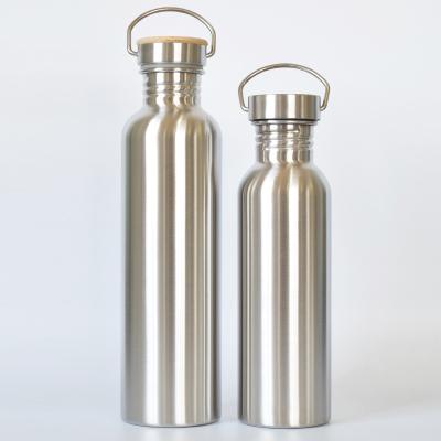 China Viable no minimum bpa free camping wholesale single walled steel water bottle with private label logo for sale