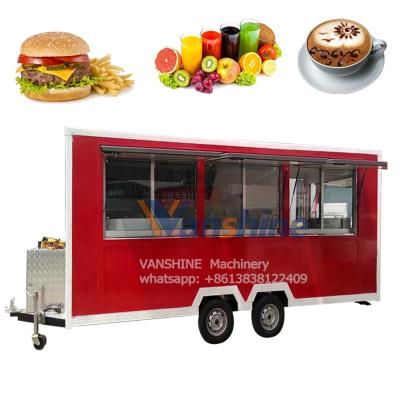 China Good quality with reasonable price fully equipped kitchen equipments outdoor food kiosk mobile snack trailer cart food cart for sale