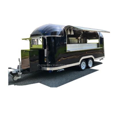 China Hot Selling Mobile Vegetable Processing Plant Airstream Food Truck Trailer BBQ Food Caravan Beverage Cart For Sale for sale