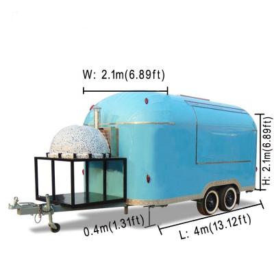 China Vegetable Processing Plant Airstream Food Trailer Fast Food Kiosk Food Trailer High Quality Pizza for sale