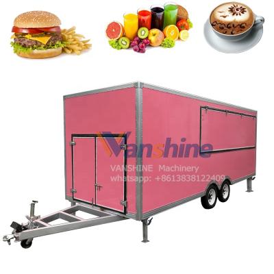 China Economic multifunctional winery coffee carts food trailer mobile, mini food cart ice cream food truck for sale