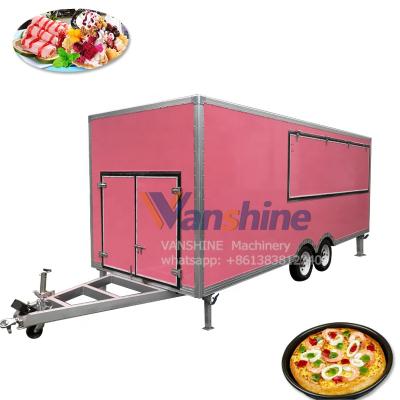 China Street used winery sunshade fast food truck, custom snack trailer pizza cart for sale for sale