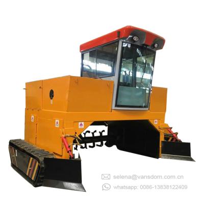 China Self-Propelled Farms Mashroom Automatic Fertilizer Mobile Compost Turner For Organic Manure Fertilizer for sale