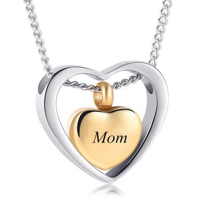 China CLASSIC 925 Sterling Silver Heart Memorial Urn Necklace Cremation Ashes Pendant Jewelry for sale