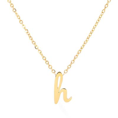 China Fashionable CLASSIC and Minimalist Selling 925 Sterling Silver Rose Gold Letter H Pendant Necklace Custom Jewelry for Women for sale