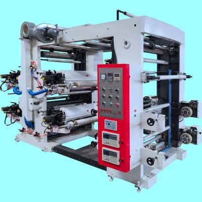 China Factory 4 Four Color Film Flexo Paper Printing Machine for sale