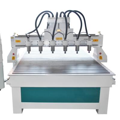 China Printing Shop Multi Heads 8 Axis Multi 3d Engraving Carving CNC Router Machine for sale