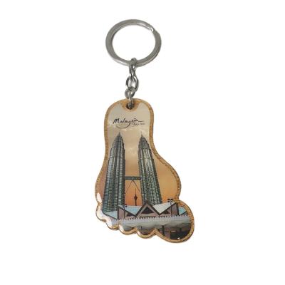 China Promotion Gift Manufacturer Custom Key Chain Custom Color Shape Painted Wooden Key Chain for sale