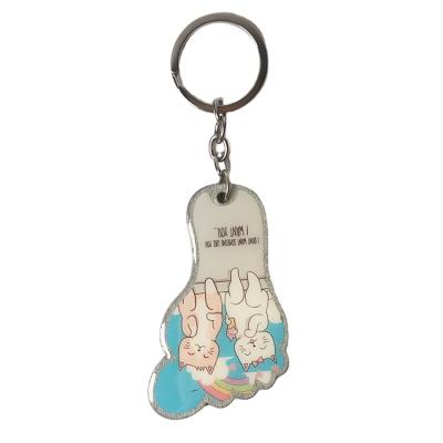 China Custom Promotion Gift Manufacturer Custom Color Custom Shape Painted Wooden Epoxy Key Chain for sale