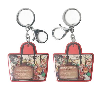 China Promotion Gift Maker Custom Promotional Gifts Custom Shape Painted Wooden Key Chain Epoxy Key Chain for sale