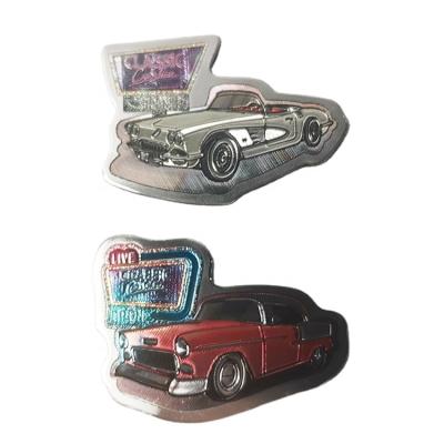 China Shape Custom Design Souvenir Promotion 3D Car Aluminum Foil Tourist Mini Fridge Magnet for sale