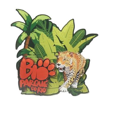 China Shape New Suvenirs Fridge Magnet Tropical Animals City Custom Crystal Magnetic Fridge Acrylic for sale